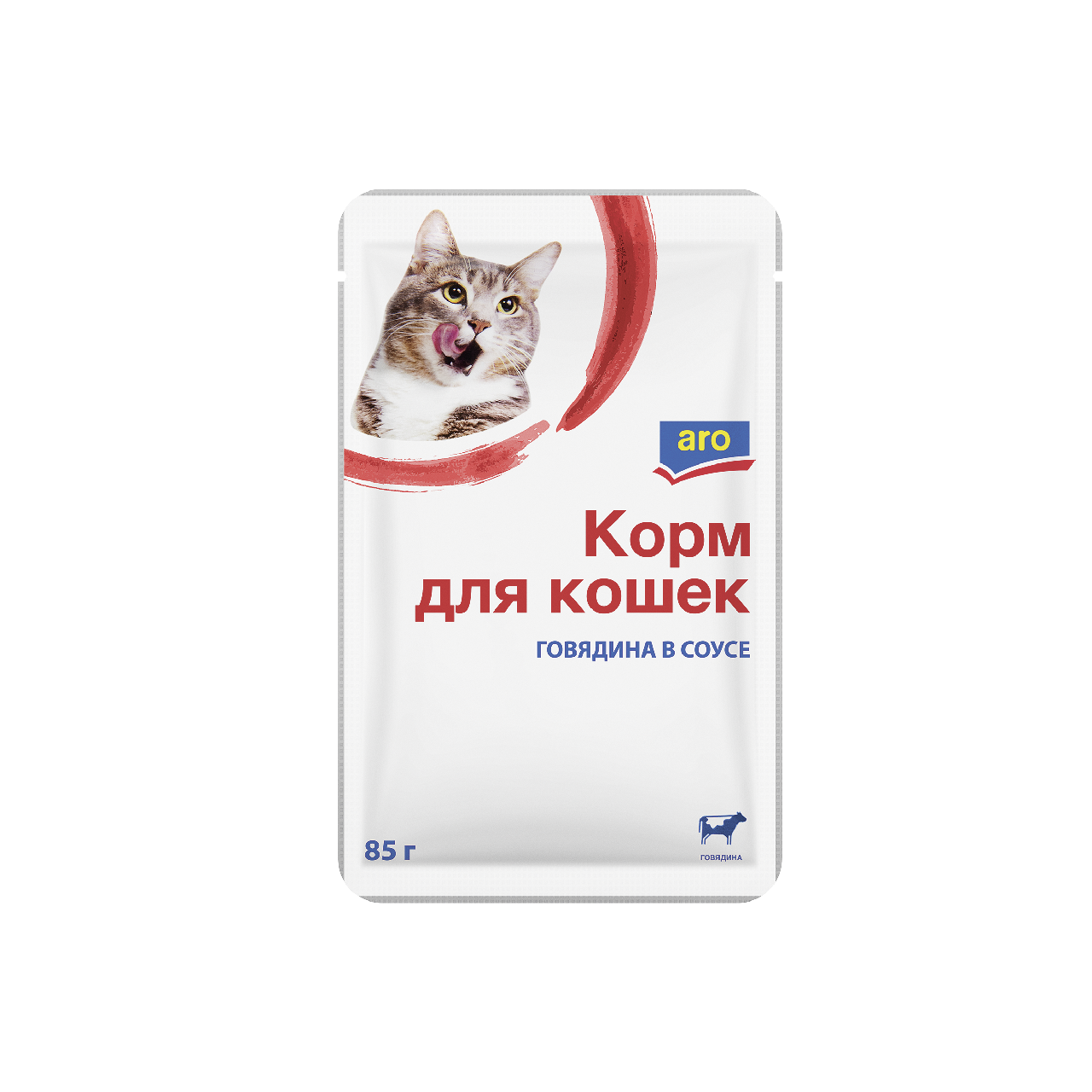 aro Корм для кошек говядина в соусе 85 г