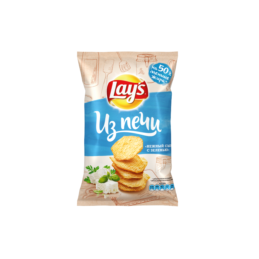 LAY'S Чипсы из печи Нежный сыр с зеленью 85 г