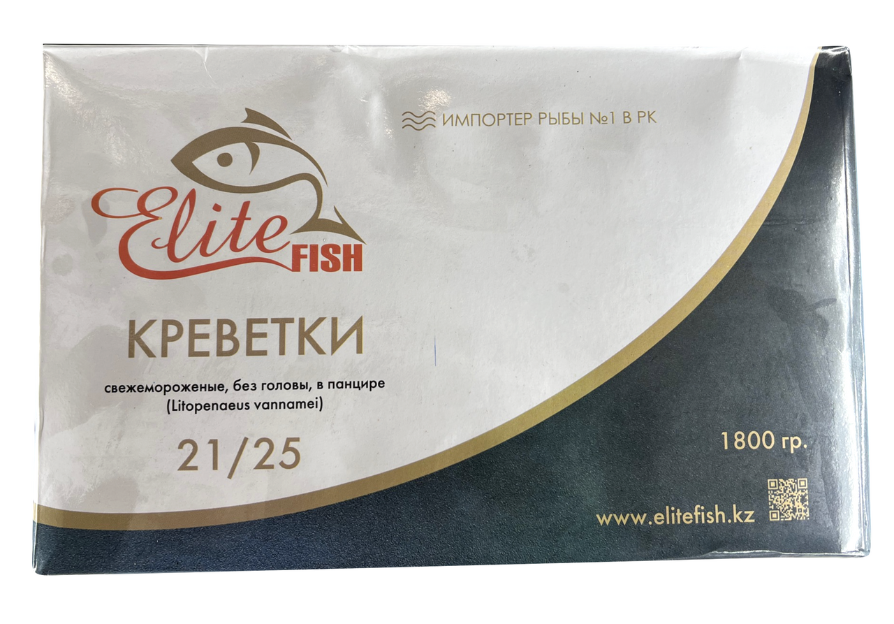 ELITE FISH Креветка зам без головы, в панцире 1,8 кг
