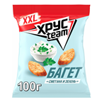 хрусteam сухарики багет сметана и зелень 100г