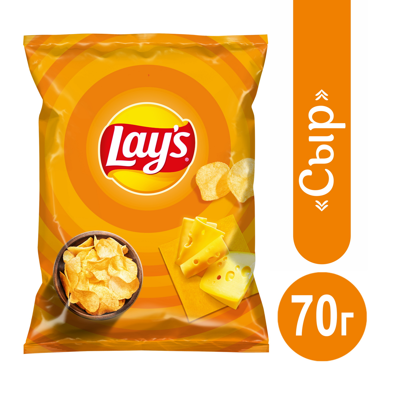 LAY'S Картофельные чипсы со вкусом сыра 70 г