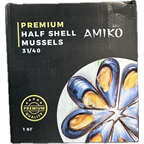 AMIKO Мидии на полустворке замороженные 31/40 1 кг
