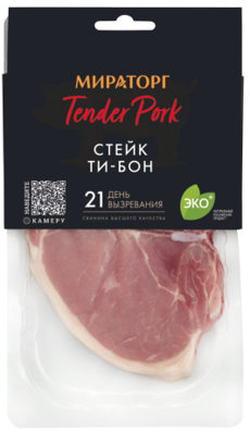 МИРАТОРГ Стейк тибон из свинины замороженная в/у 310 г
