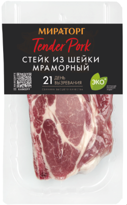 МИРАТОРГ Стейк из шейки свинины замороженная в/у 280 г