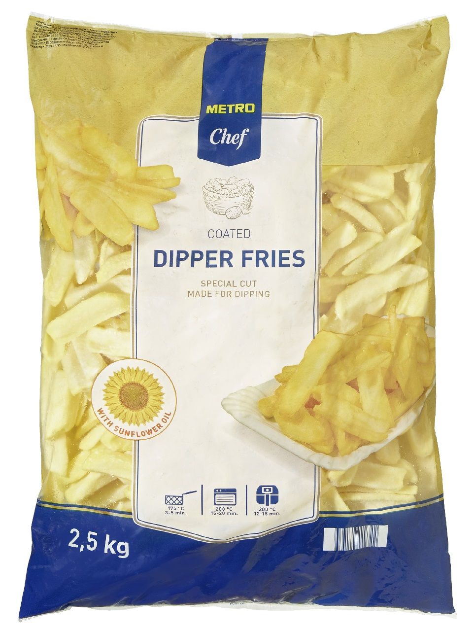 METRO Chef Картофель фри дипперы в панировке 2,5 кг