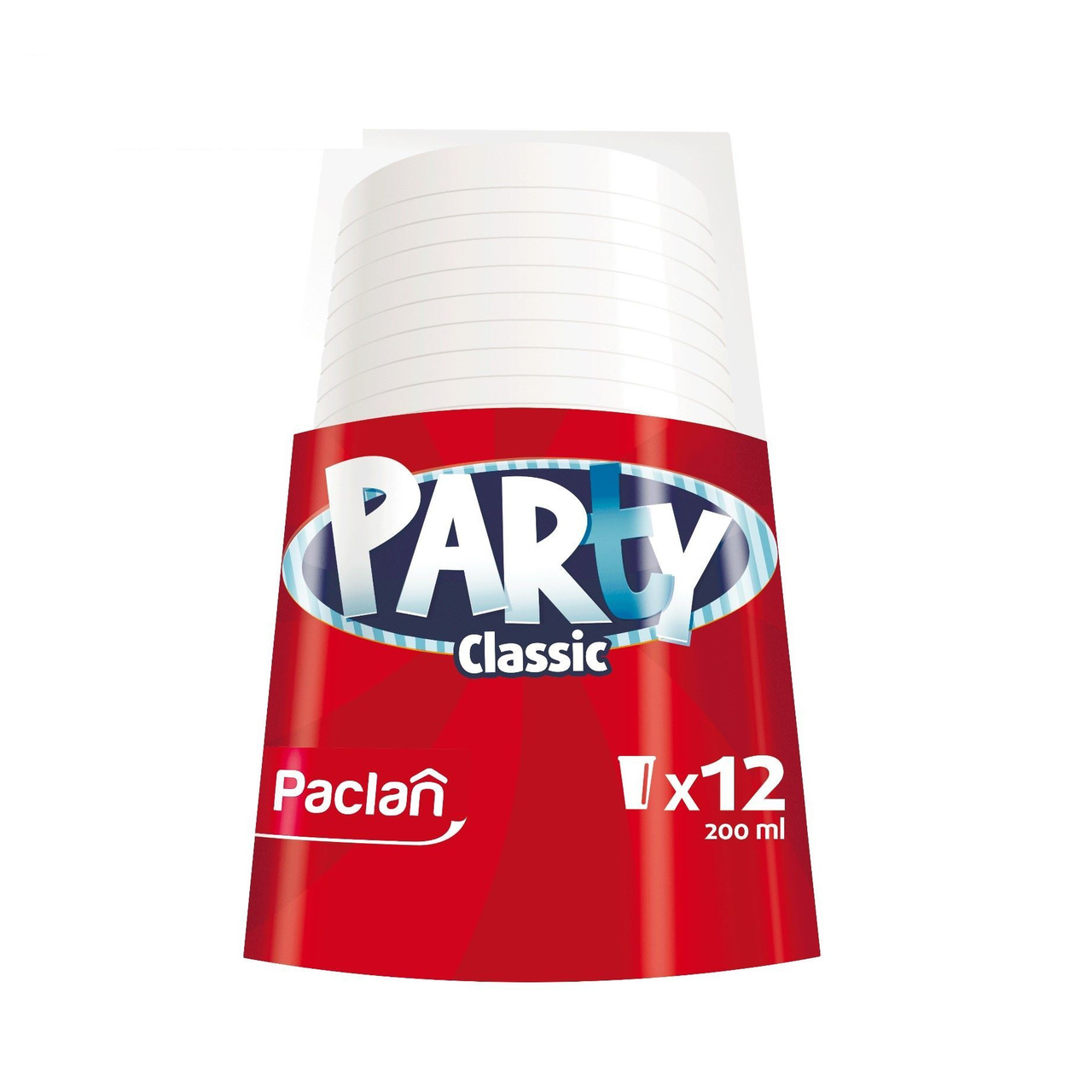 PARTY Стакан пластиковый белый 12 шт