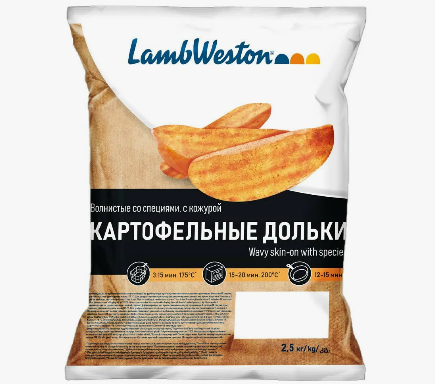 McCain Картофельные дольки волнистые со специями 2,5 кг