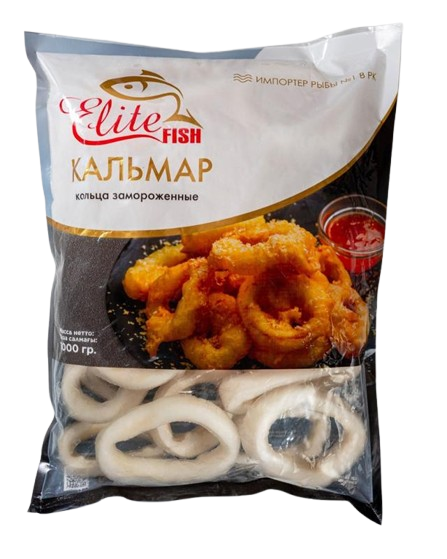 ELITE FISH Кальмар зам очищенный кольца кальмара 1 кг