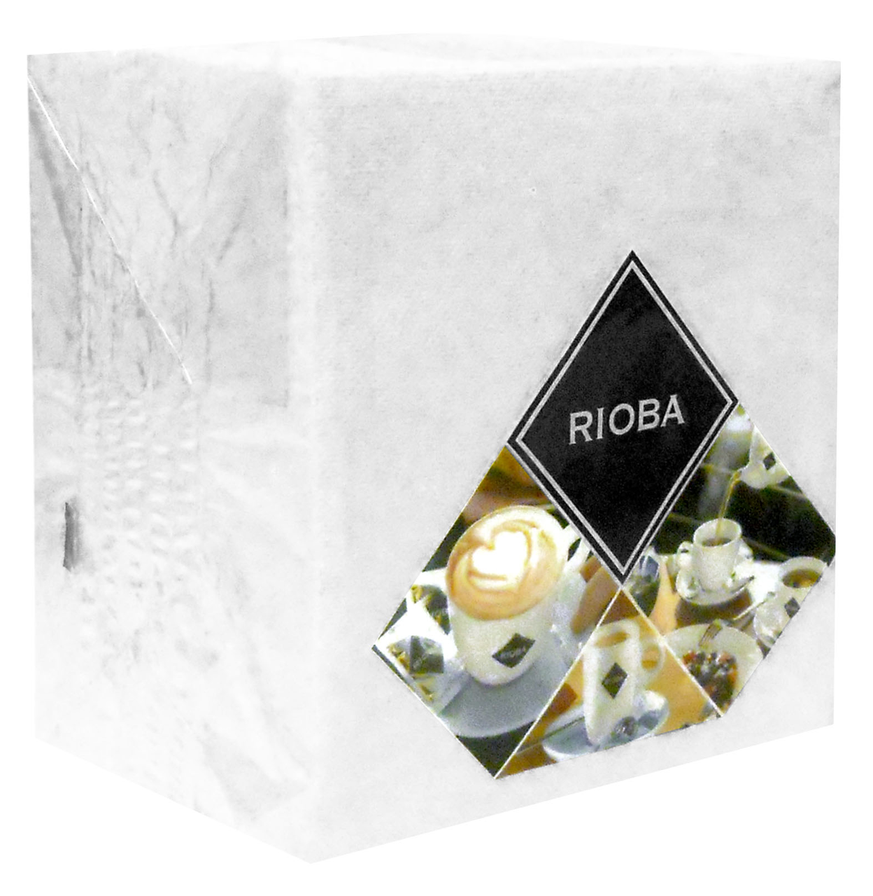 RIOBA Servetele Albe 2 straturi 33cmx33cm 50 buc