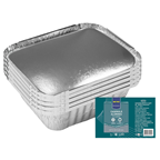 METRO PROFESSIONAL Caserole aluminiu cu capac pentru produse alimentare 10 buc. x 0,43l