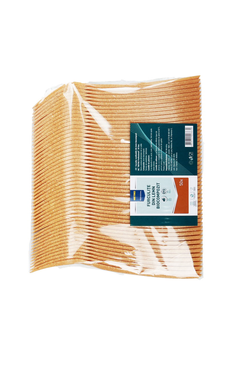 METRO PROFESSIONAL Furculite Lemn Biocompozit 50buc