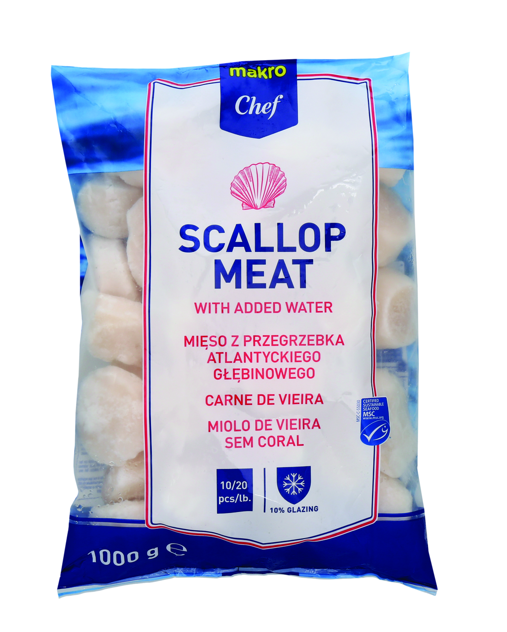 METRO Chef Carne Scoici Congelată 10/20 1kg