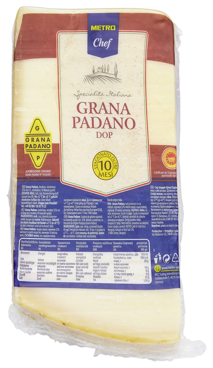 METRO Chef Cascaval Grana Padano 10 luni