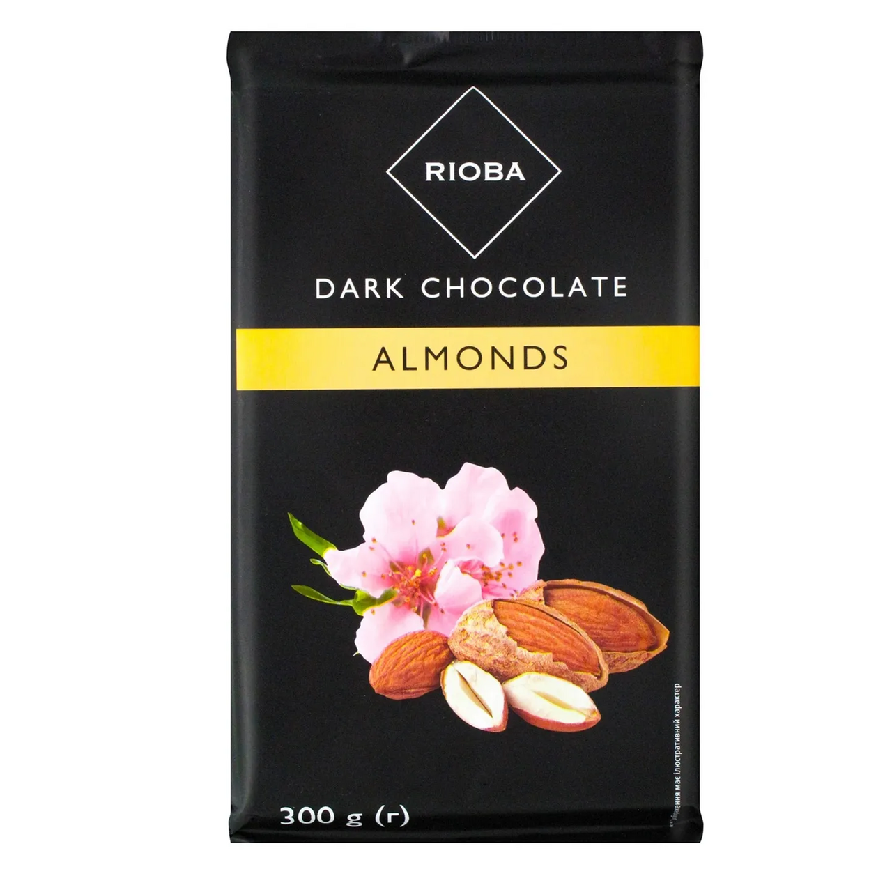 RIOBA tableta de ciocolata nagra cu migdale 300g