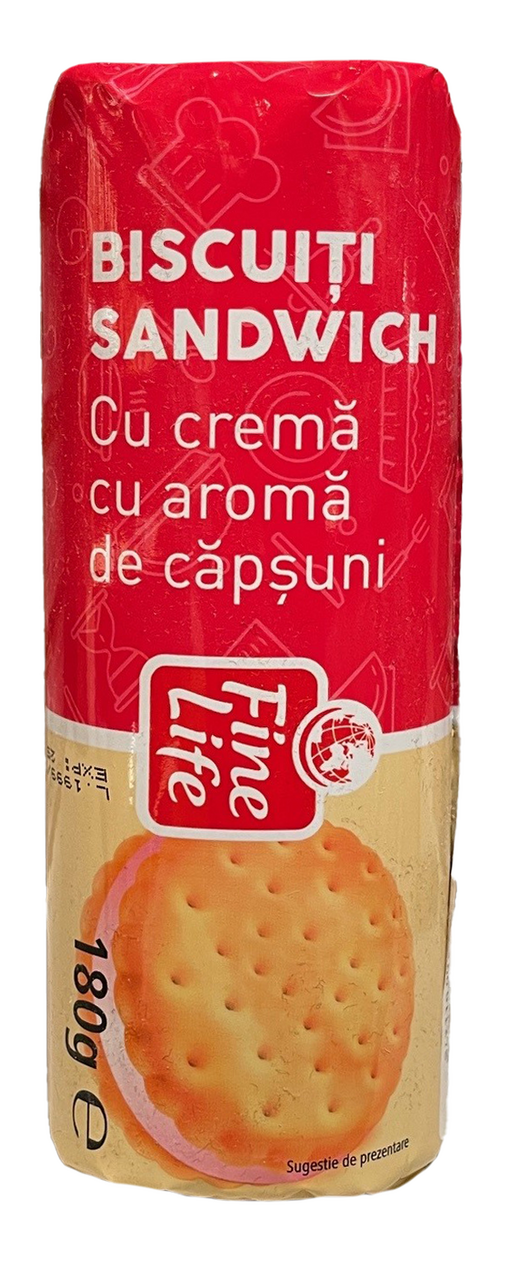 Fine Life Biscuiti cu capsuni 180g