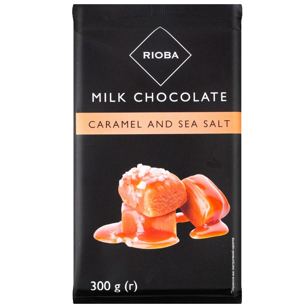 RIOBA Tableta de Ciocolata cu Lapte, C caramel si Sare 300g