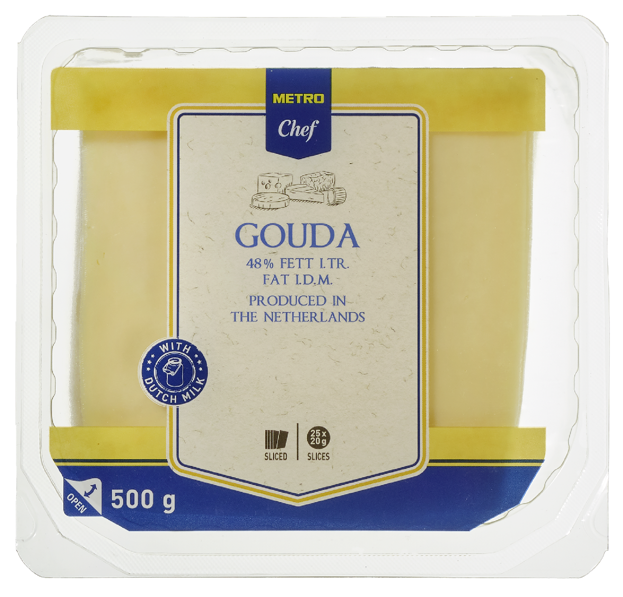 METRO Chef cascaval Gouda felii 500g