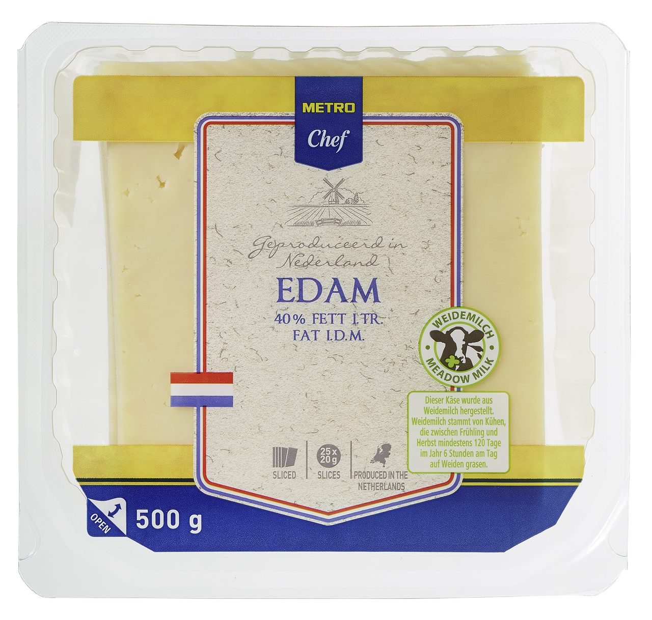 METRO Chef cascaval Edam felii 500g
