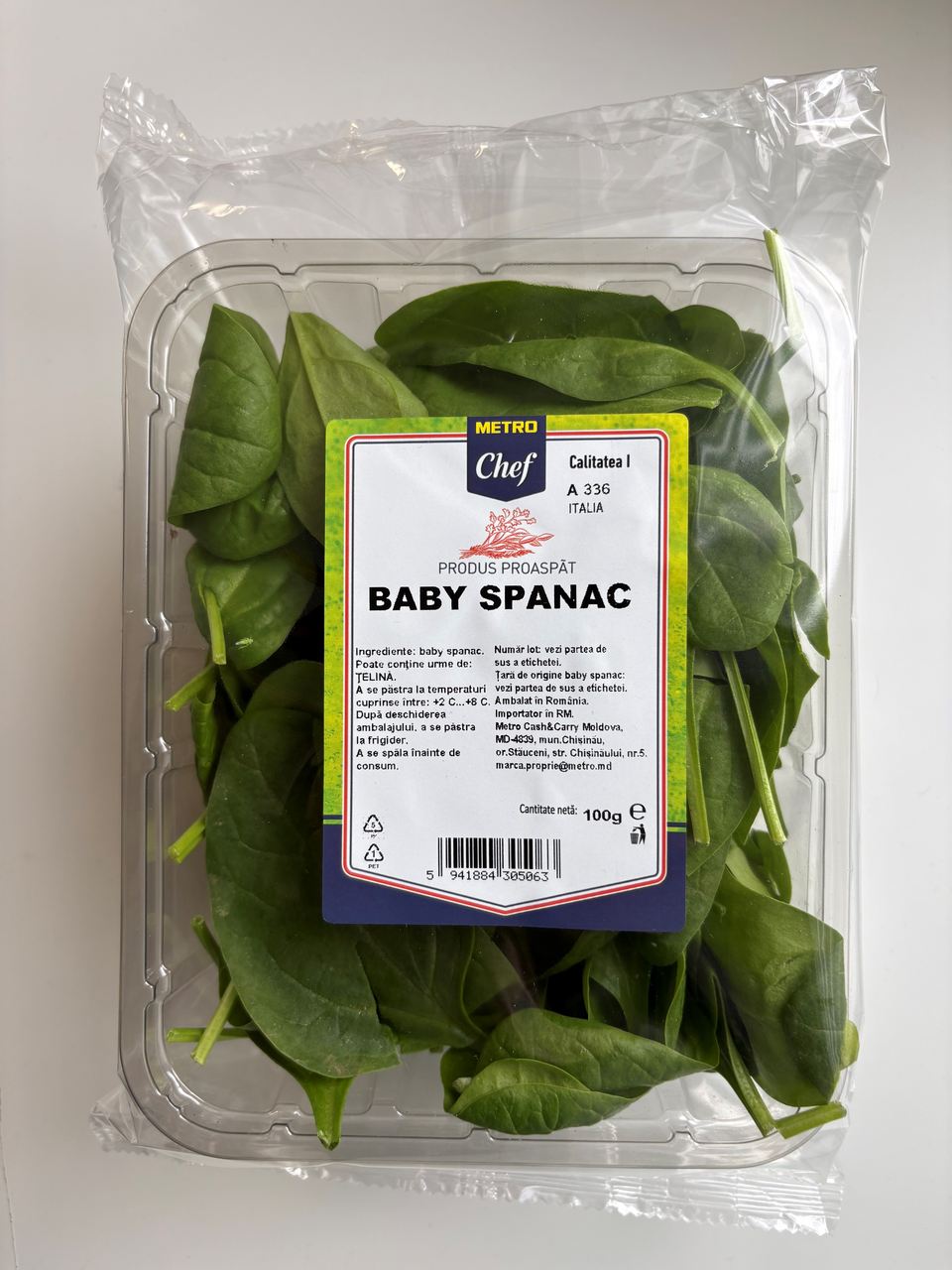 METRO Chef Salata Baby Spanac 100g