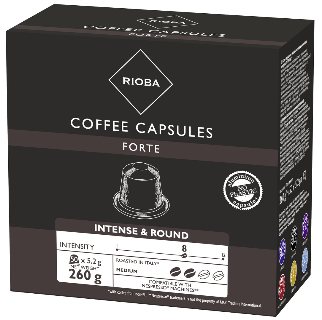 RIOBA Cafea Forte Nespresso Capsule 50x5,2g