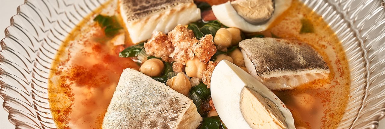 Garbanzos con bacalao y espinaca - Sergio Garrido Garbanzos con bacalao y espinaca - Sergio Garrido