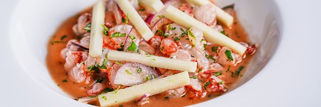 Ceviche de carabineros - Fran Vicente Ceviche de carabineros - Fran Vicente
