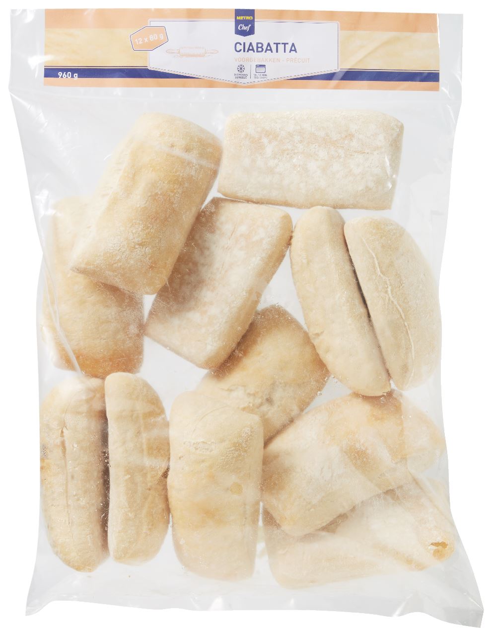 METRO Chef Ciabatta wit 12 x 80 g
