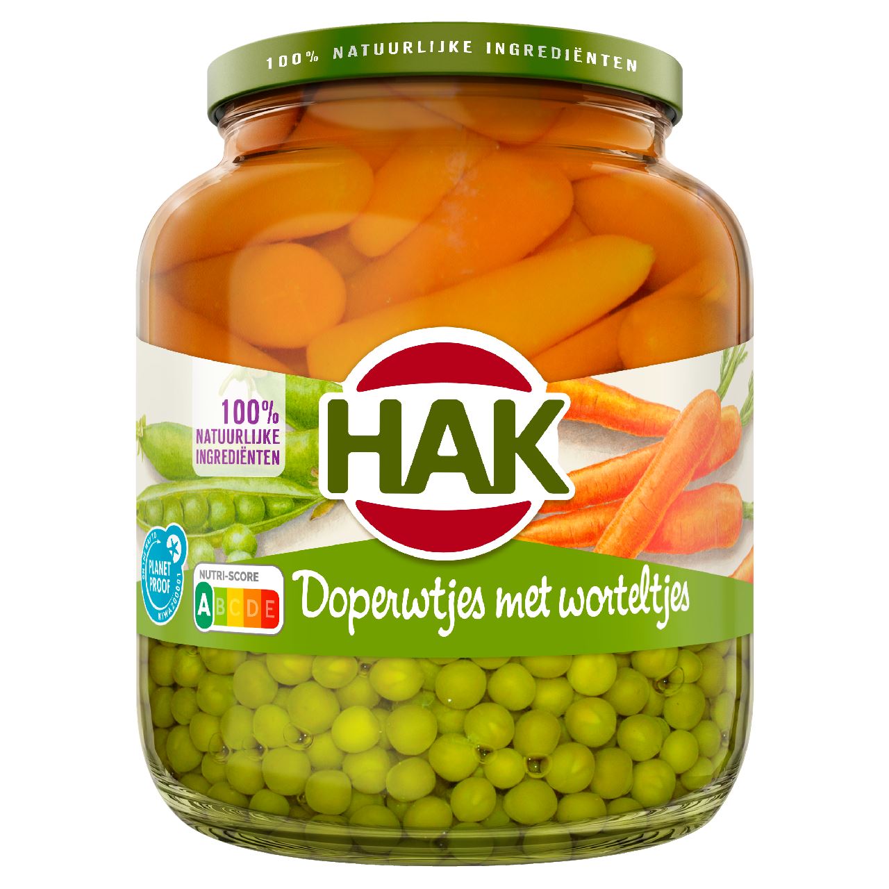 HAK Doperwtjes met worteltjes 12 x 720 ml