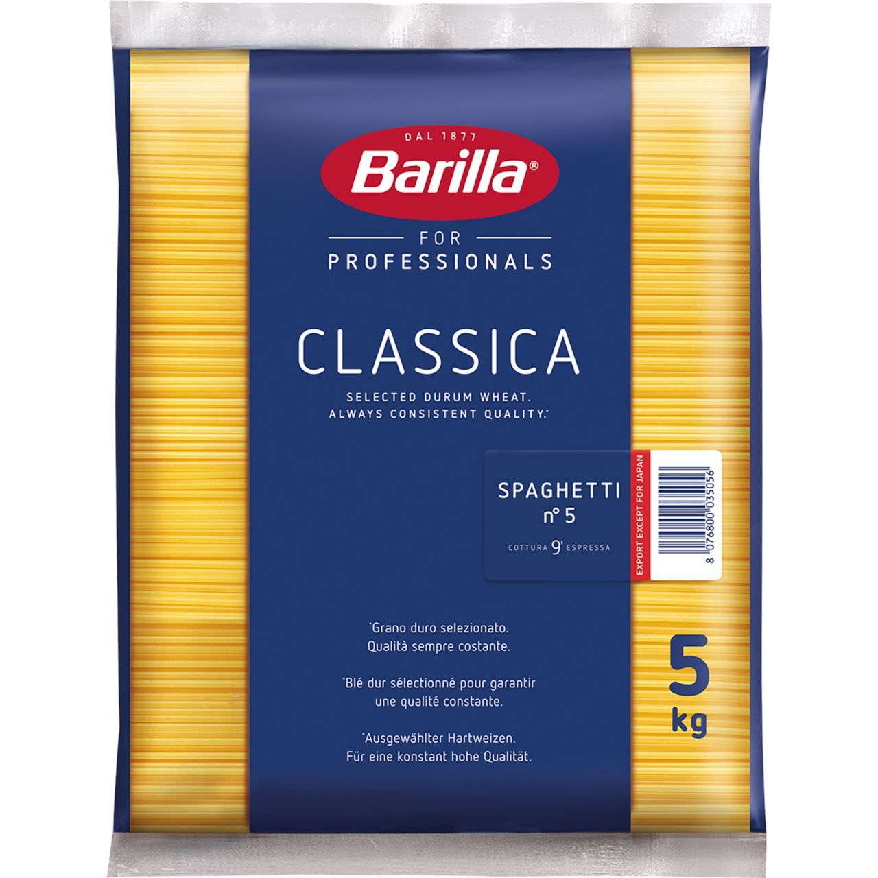 Barilla Spaghetti Nº 5 3 x 5 kg