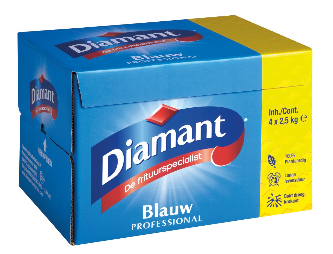 Diamant Blauw Vast frituurvet 4 x 2,5 kg