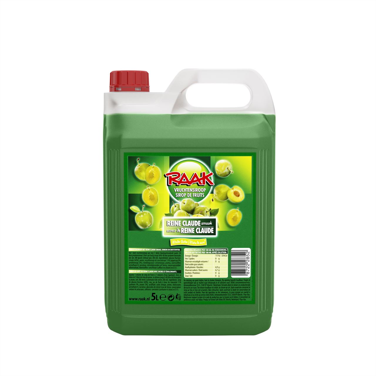 RAAK Vruchtensiroop Reine Claude 5 l