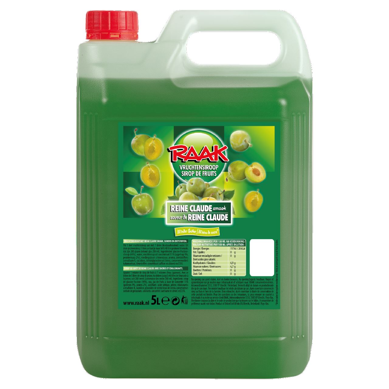 RAAK Vruchtensiroop Reine Claude 4 x 5 l