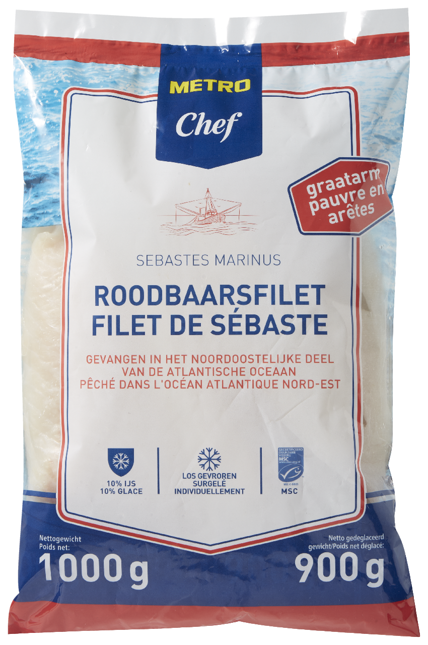 METRO Chef Msc Roodbaarsfilet 1 kg