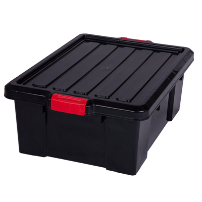 Stout Aannames, aannames. Raad eens getuigenis IRIS Opbergbox SK-430E zwart/rood 43 liter | Makro Nederland