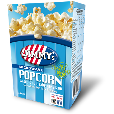 Beheer vasthouden Proportioneel JIMMY's Popcorn magnetron zout 3 x 90 gram | Makro Nederland