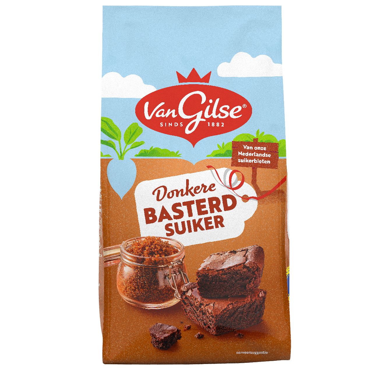 Van Gilse Donkere Basterdsuiker 600 g *