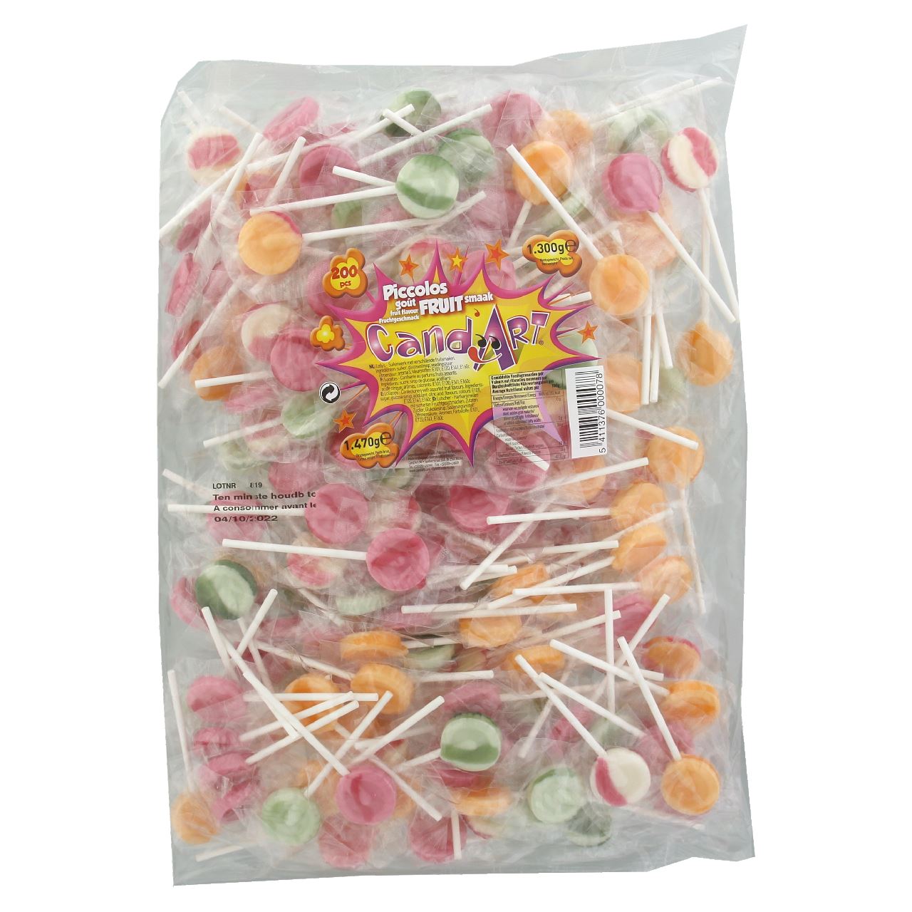 CAND'ART Piccolo lollies 200 stuks 1,48 kg