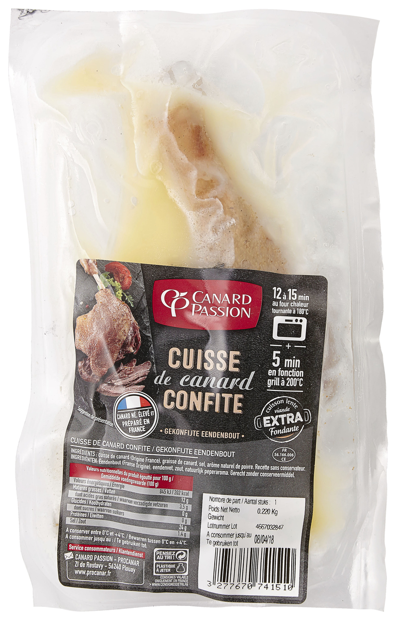 Canard Passion Gekonfijte eendenbout 220 g