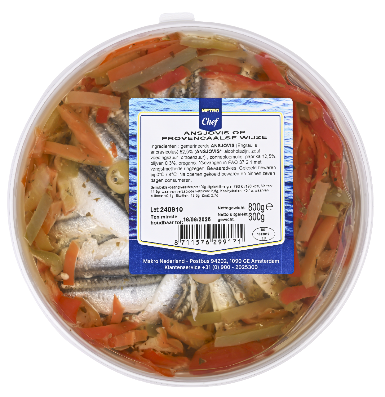 METRO Chef Ansjovis provenciale 800 g