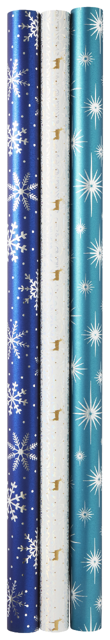 Sigma Kerstpapier 3 Rol Metal 200 x 70 cm