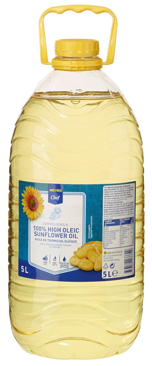 METRO Chef High Oleic Zonnebloemolie 5 l