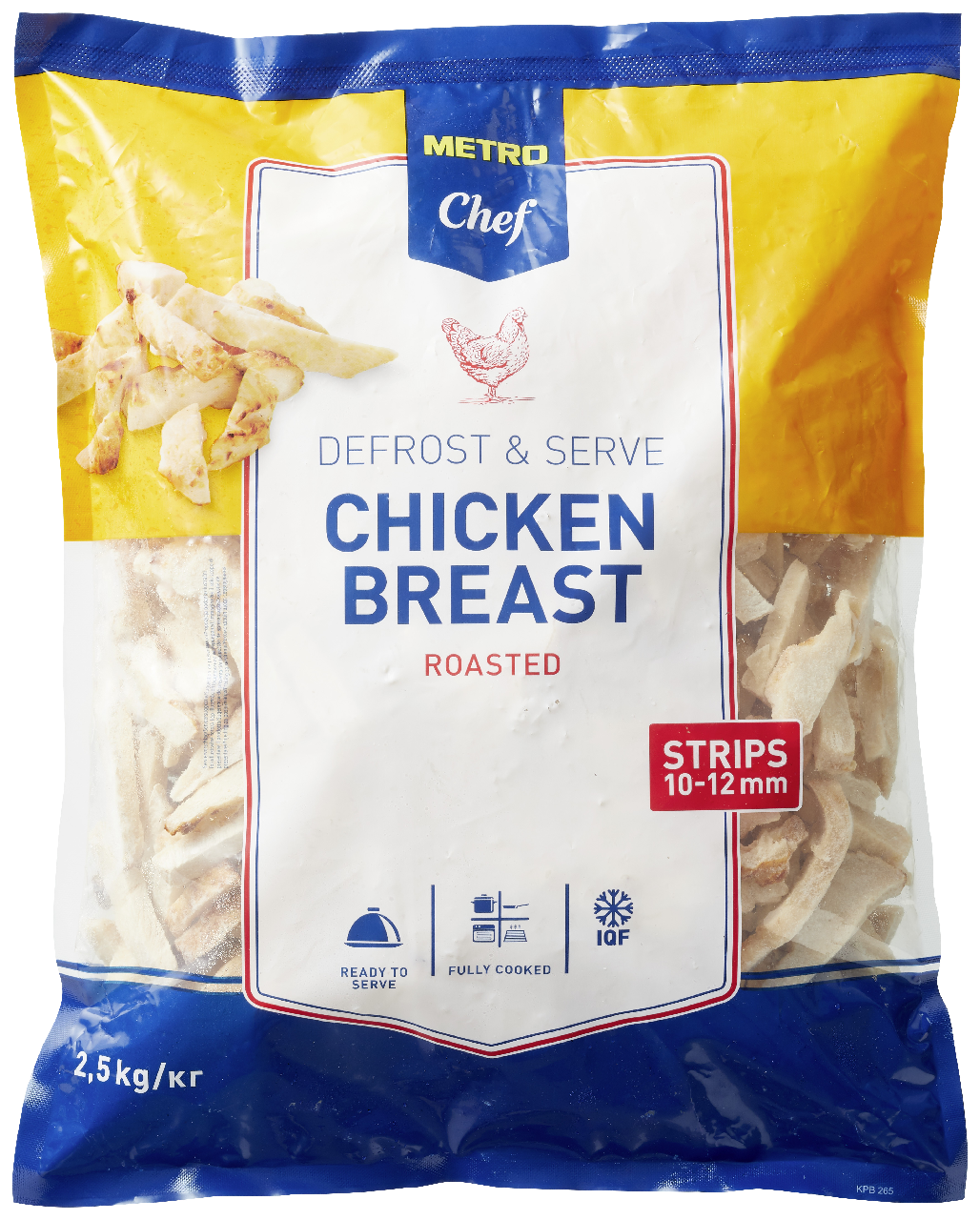 METRO Chef Halal gebraden kippenborst reepjes diepvries 2,5 kg *