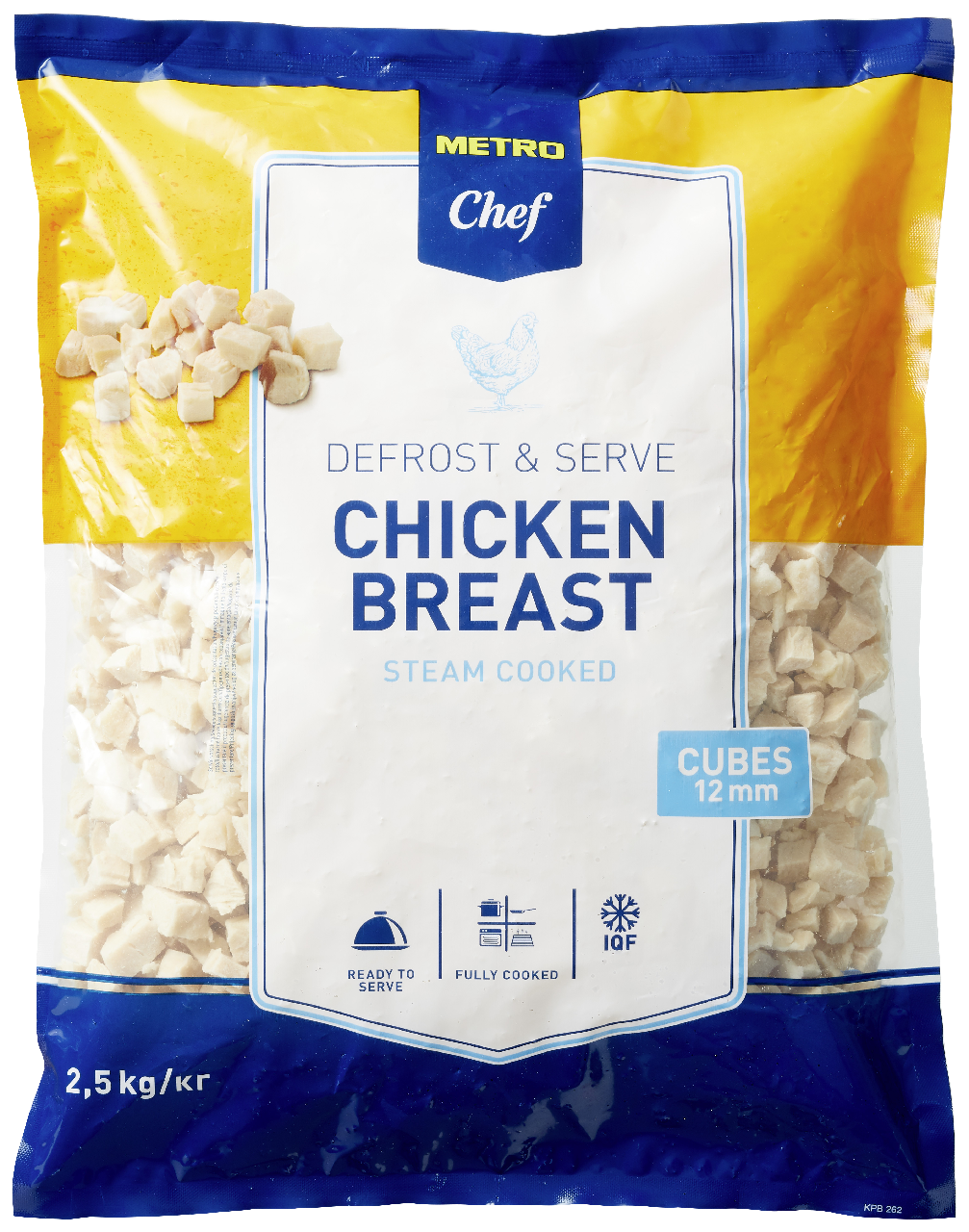 METRO Chef Gekookte kipfilet blokjes diepvries 2,5 kg *