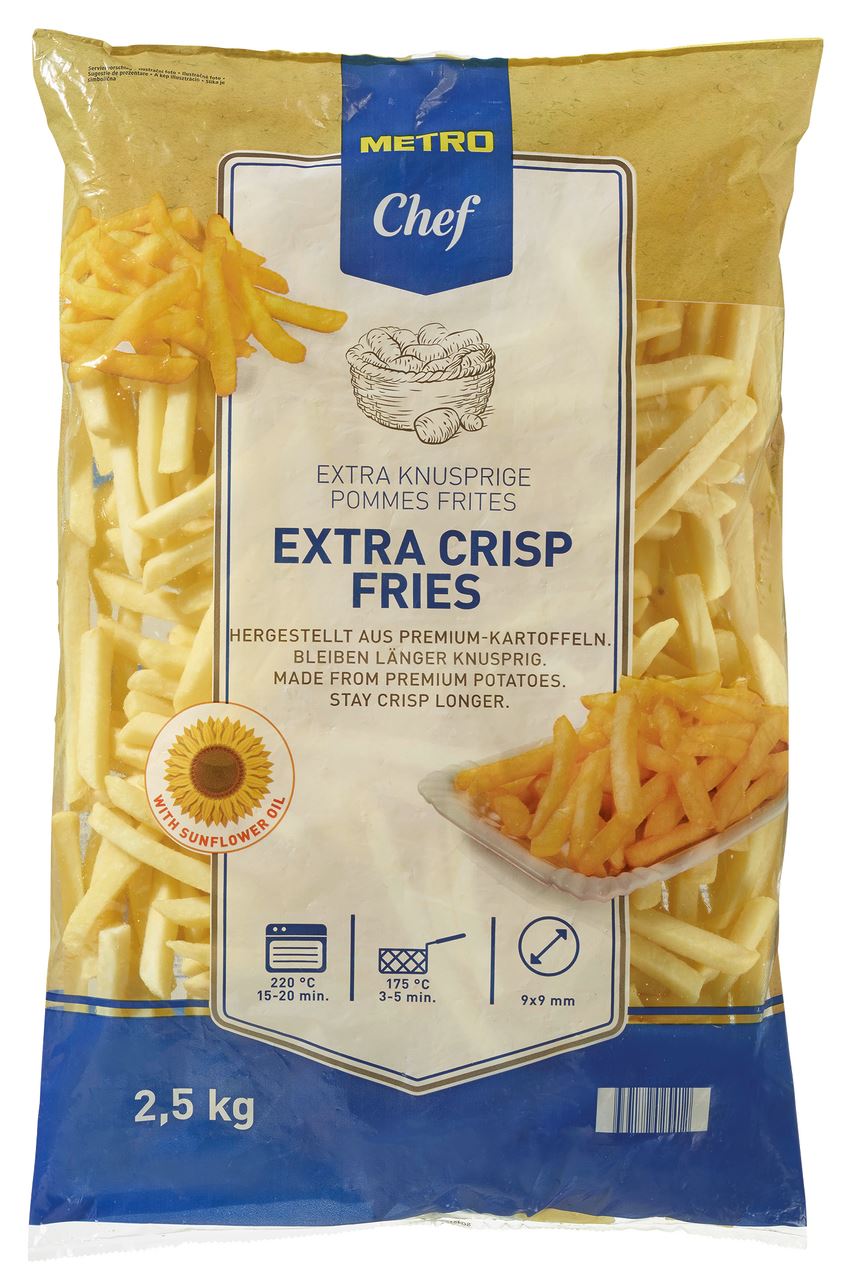 METRO Chef Extra crisp fries 9x9 4 x 2,5 kg
