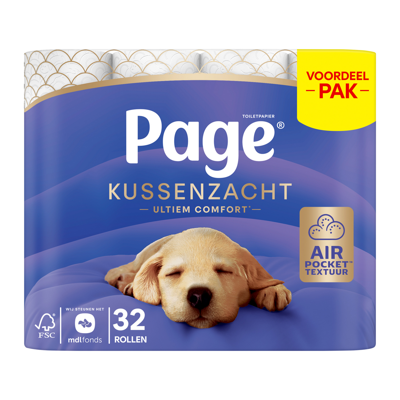 Page Toiletpapier Kussenzacht Voordeelpak 32 Luxe Rollen