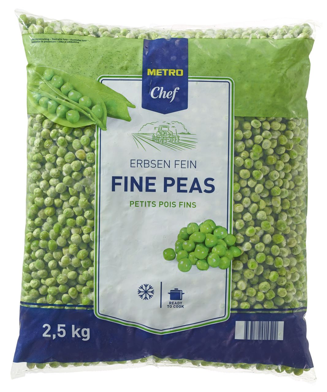 METRO Chef Erwtjes extra fijn diepvries 4 x 2,5 kg