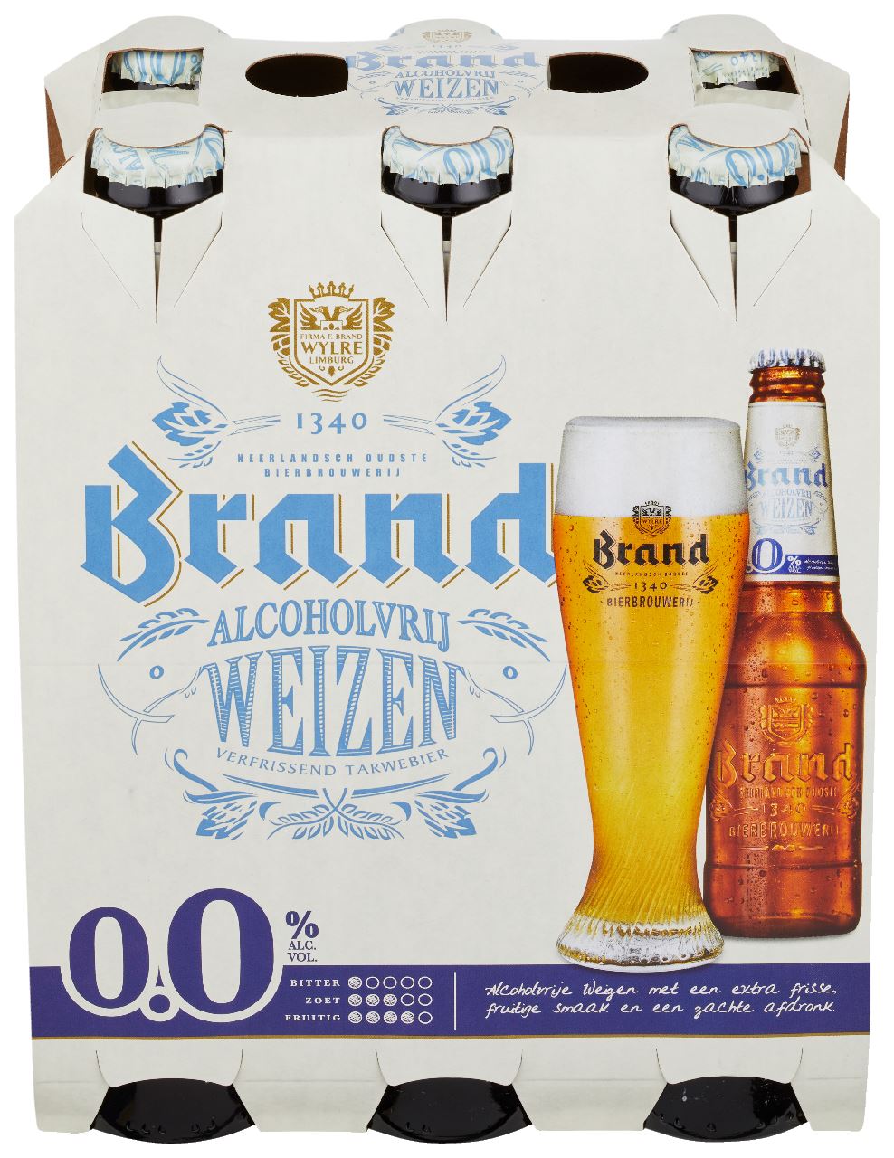 Brand Weizen 0.0 Alcoholvrij Bier Fles 24 x 30 cl