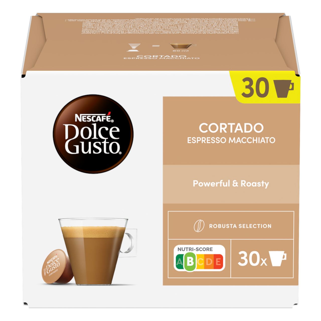 Cortado Espresso Macchiato - 30 capsules -