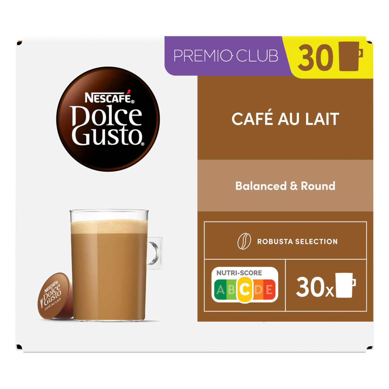 NESCAFE DOLCE GUSTO Gemalen Koffie Cafe Au Lait 300 Gram 30 Capsules Doos |  Makro Nederland