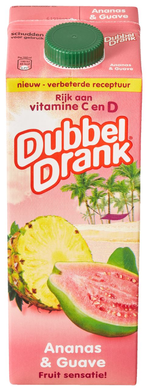 DubbelDrank Ananas & Guarana 1 l